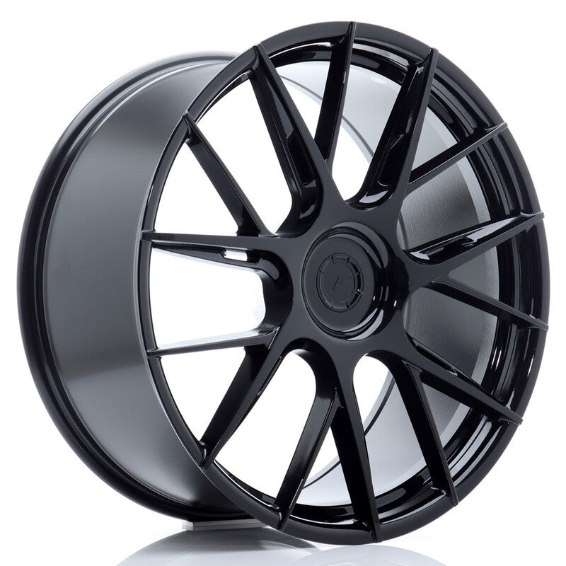 Carica immagine in Galleria Viewer, Cerchio Japan Racing JR-42 9x22 foratura su misura 5 fori ET20-42 - Nero lucido
