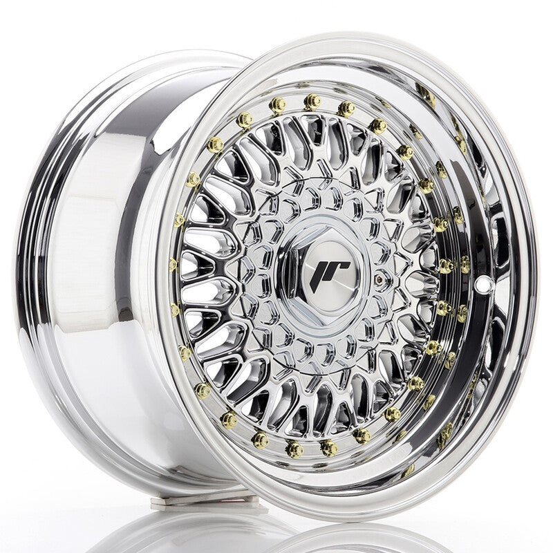 Cerchio Japan Racing JR-9 8x15 4x100/4x108 ET20 - Cromo / titanio