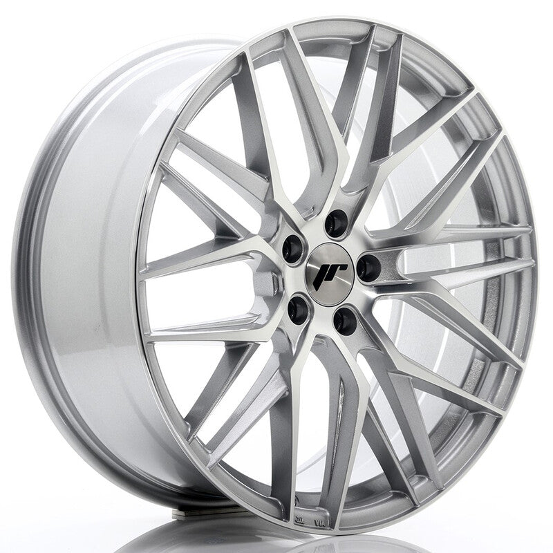 Cerchio Japan Racing JR-28 8,5x20 5x120 ET35 - Argento con frontale lucidato