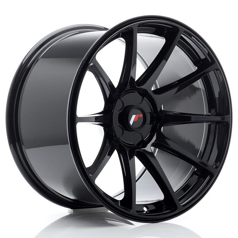 Carica immagine in Galleria Viewer, Cerchio Japan Racing JR-11 Extreme Concave 10,5x18 foratura su misura 5 fori ET0-25 - Nero lucido
