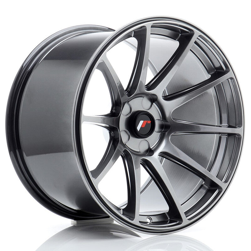Carica immagine in Galleria Viewer, Cerchio Japan Racing JR-11 Extreme Concave 10,5x18 foratura su misura 5 fori ET0-25 - Hyper Black
