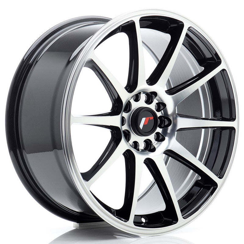 Carica immagine in Galleria Viewer, Cerchio Japan Racing JR-11 8,5x18 5x100/5x108 ET35 - Nero lucido - foro 72,6 mm
