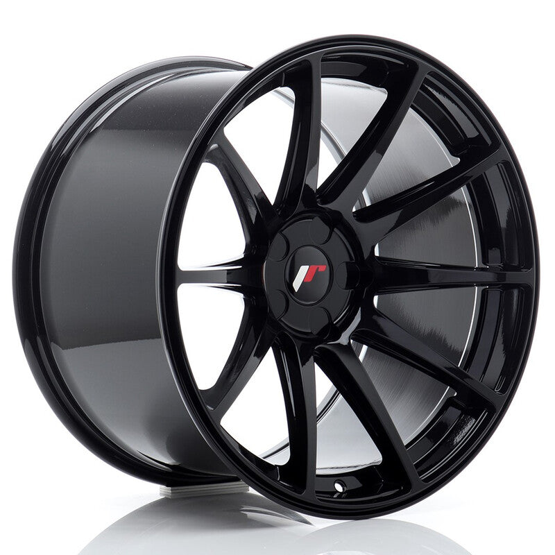 Carica immagine in Galleria Viewer, Cerchio Japan Racing JR-11 Extreme Concave 11x19 foratura su misura 5 fori ET15-25 - Nero lucido
