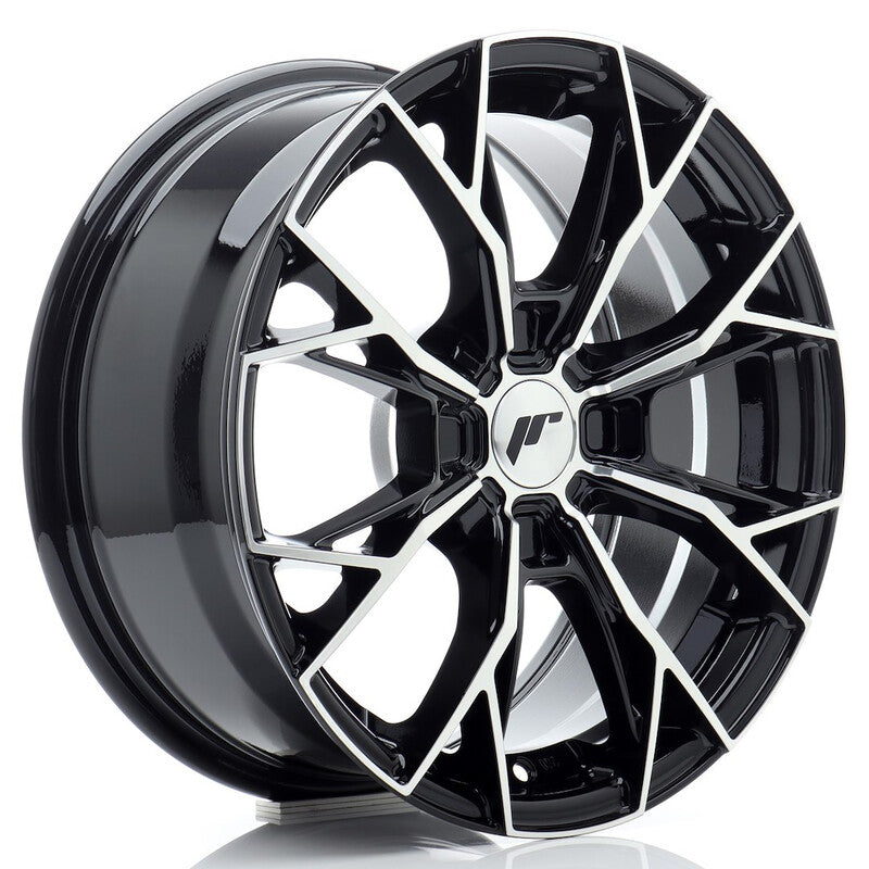 Carica immagine in Galleria Viewer, Cerchio Japan Racing JR-49 7x16 foratura su misura 4 fori ET20-42 - Nero lucidato
