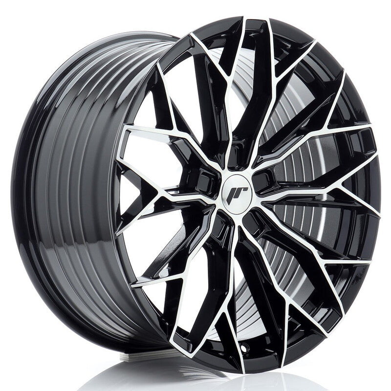 Carica immagine in Galleria Viewer, Cerchio Japan Racing JR-49 9,5x19 foratura su misura 5 fori ET20-45 - Nero lucidato
