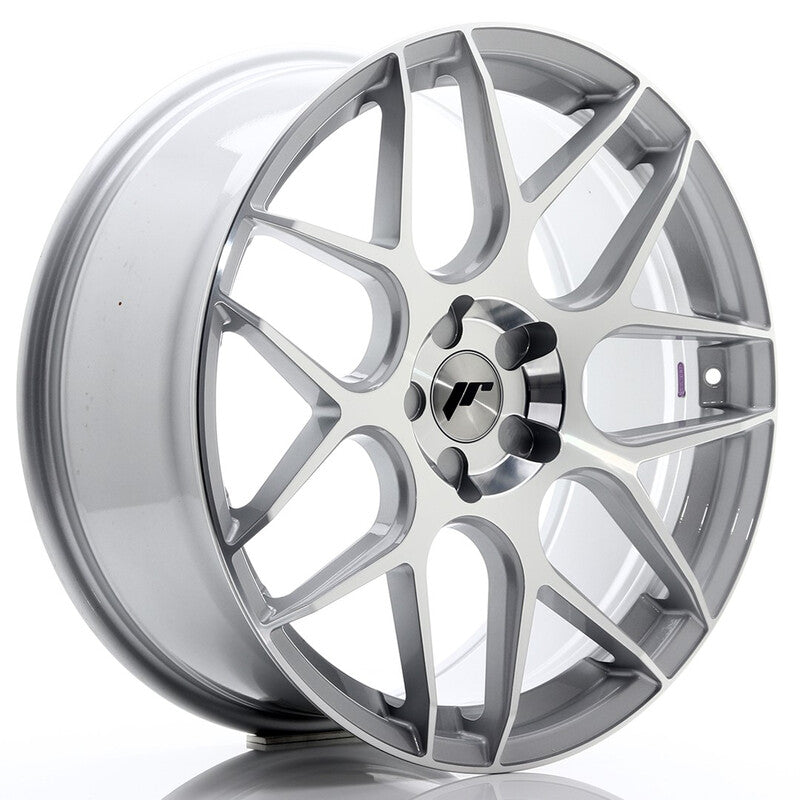 Carica immagine in Galleria Viewer, Cerchio Japan Racing JR-18 8,5x20 foratura su misura 5 fori ET20-40 - Argento lucidato
