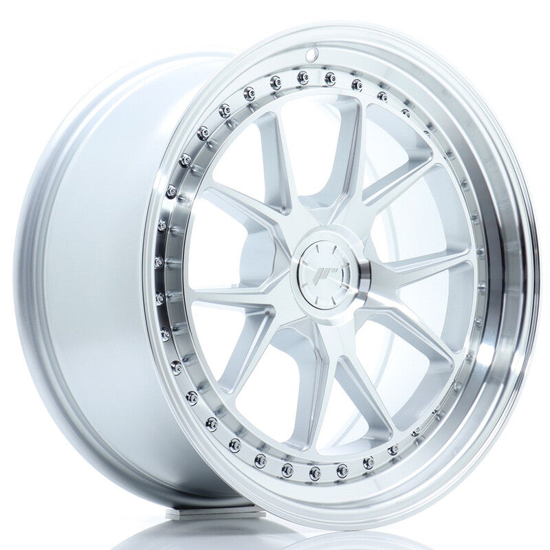 Carica immagine in Galleria Viewer, Cerchio Japan Racing JR-39 8,5x18 foratura su misura 5 fori ET15-35 - Argento
