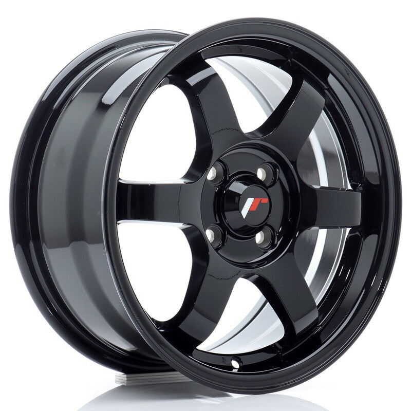 Carica immagine in Galleria Viewer, Cerchio Japan Racing JR-3 7x15 4x100 ET40 - Nero lucido
