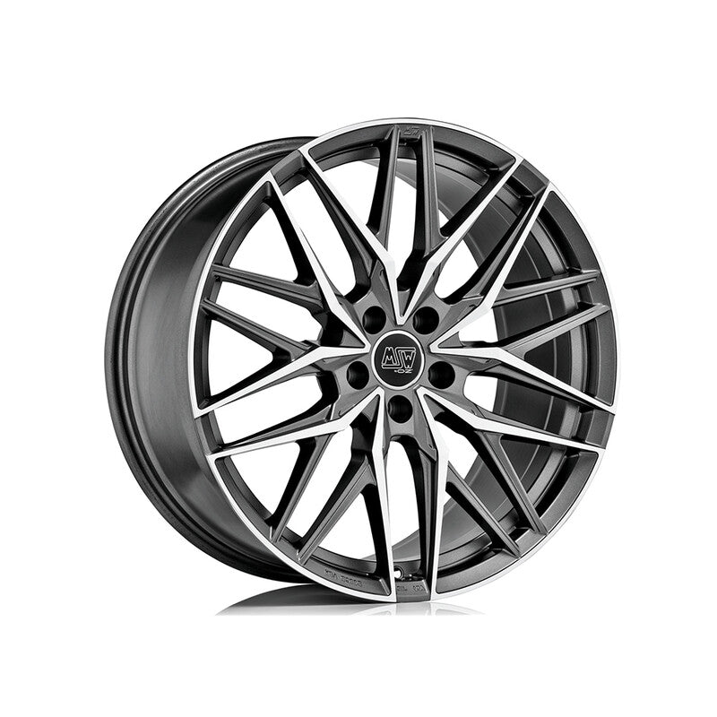 Cerchio MSW 50 10x22 5x130 ET48 - Gunmetal con razze lucidate