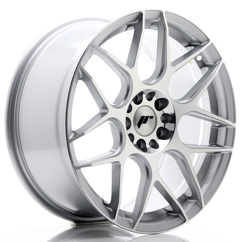 Carica immagine in Galleria Viewer, Cerchio Japan Racing JR-18 8,5x18 5x112/5x114.3 ET45 - Argento lucidato
