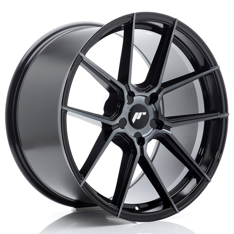 Carica immagine in Galleria Viewer, Cerchio Japan Racing JR-30 Extreme Concave 10,5x20 foratura su misura 5 fori ET15-45 - Nero lucido con frontale brunito
