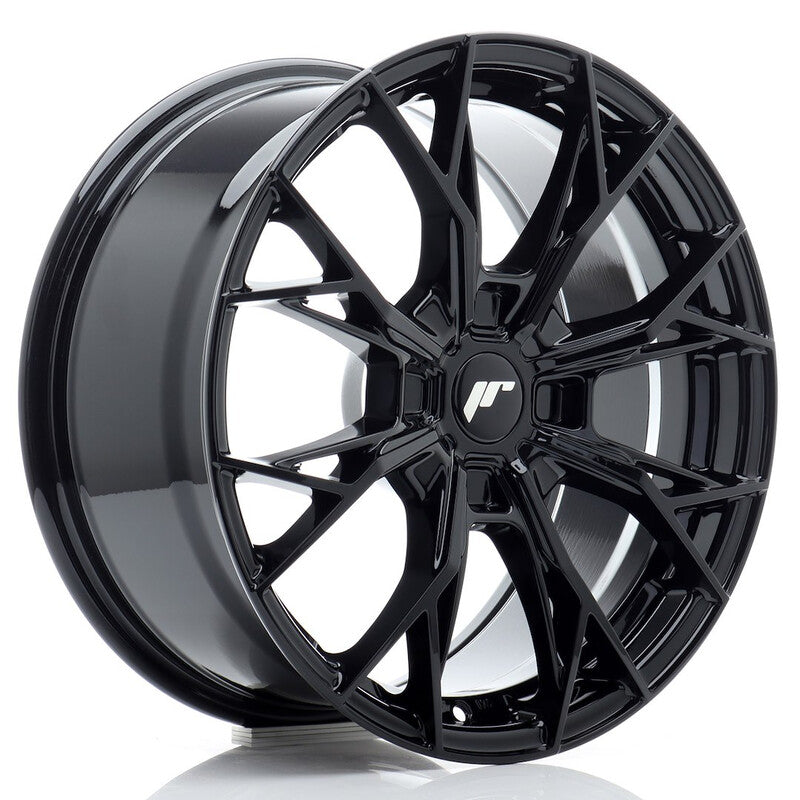 Carica immagine in Galleria Viewer, Cerchio Japan Racing JR-49 8x17 foratura su misura 4 fori ET20-40 - Nero lucido
