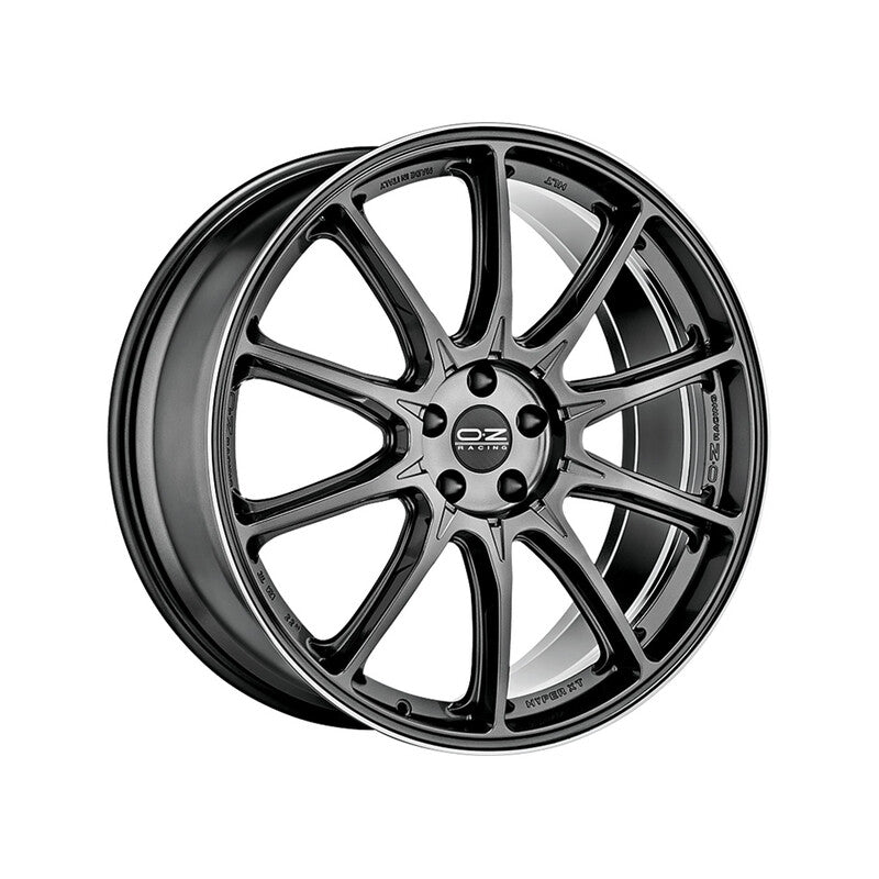 Cerchio OZ Racing Hyper XT HLT 10x21 5x112 ET19 - Grafite glitter con bordo lucidato