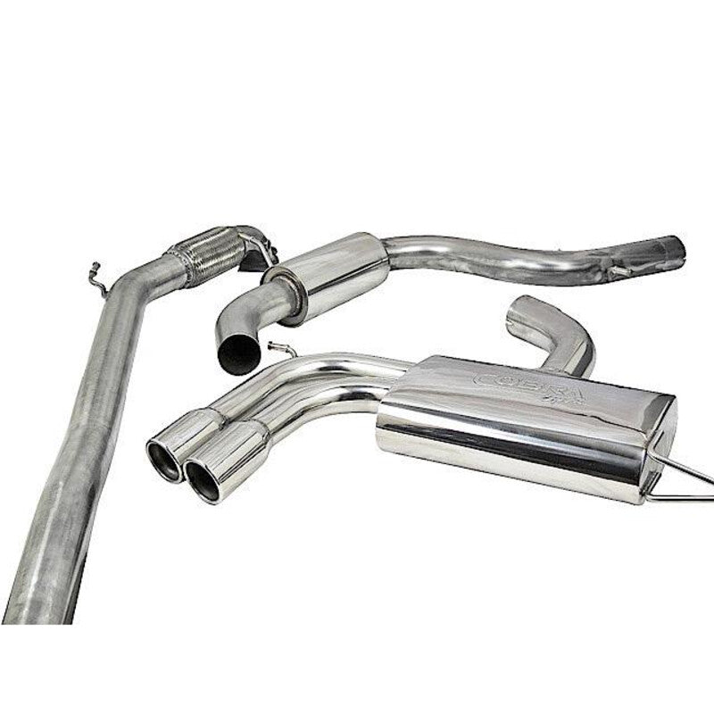 Linea di Scarico Completa "Turboback" Cobra per Audi A3 8P 3 Porte, 2.0L TFSI, 2 Ruote Motrici (03-12)