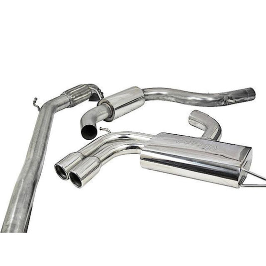 Linea di Scarico Completa "Turboback" Cobra per Audi A3 8P 3 Porte, 2.0L TFSI, 2 Ruote Motrici (03-12)