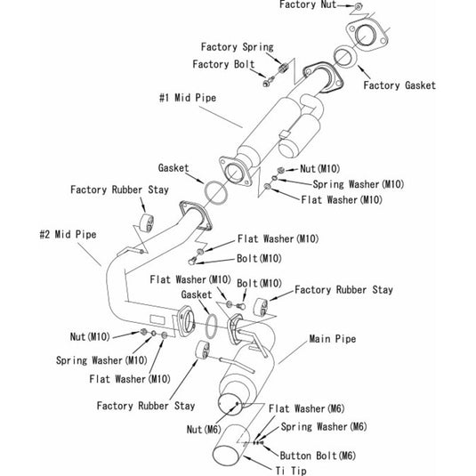 Linea di Scarico HKS "Hi-Power" per Subaru BRZ