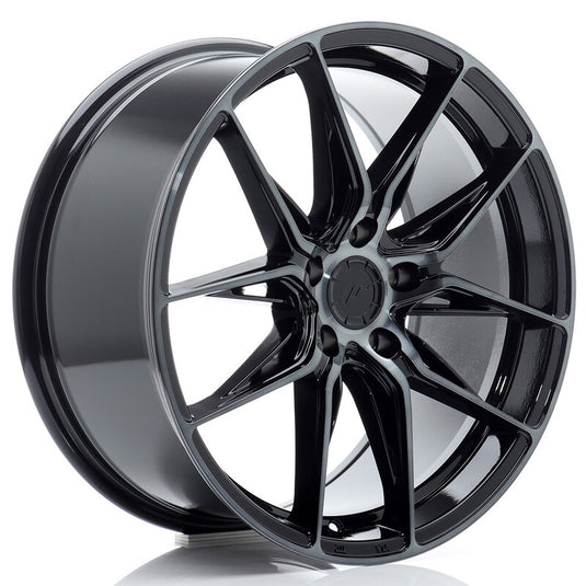Cerchio Japan Racing JR-44 8,5x18 5x112 ET45 - Nero lucido con razze brunite