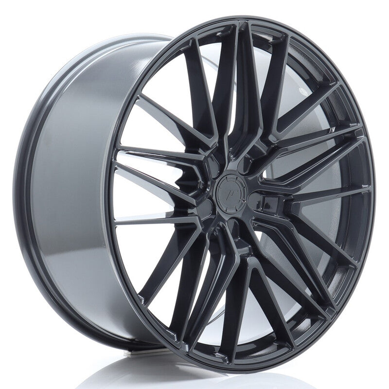 Carica immagine in Galleria Viewer, Cerchio Japan Racing JR-38 9,5x22 foratura su misura 5 fori ET0-35 - Hyper Gray
