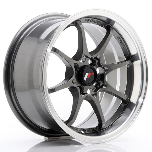 Cerchio Japan Racing JR-5 8x15 4x100 ET28 - Gunmetal - foro 73,1 mm