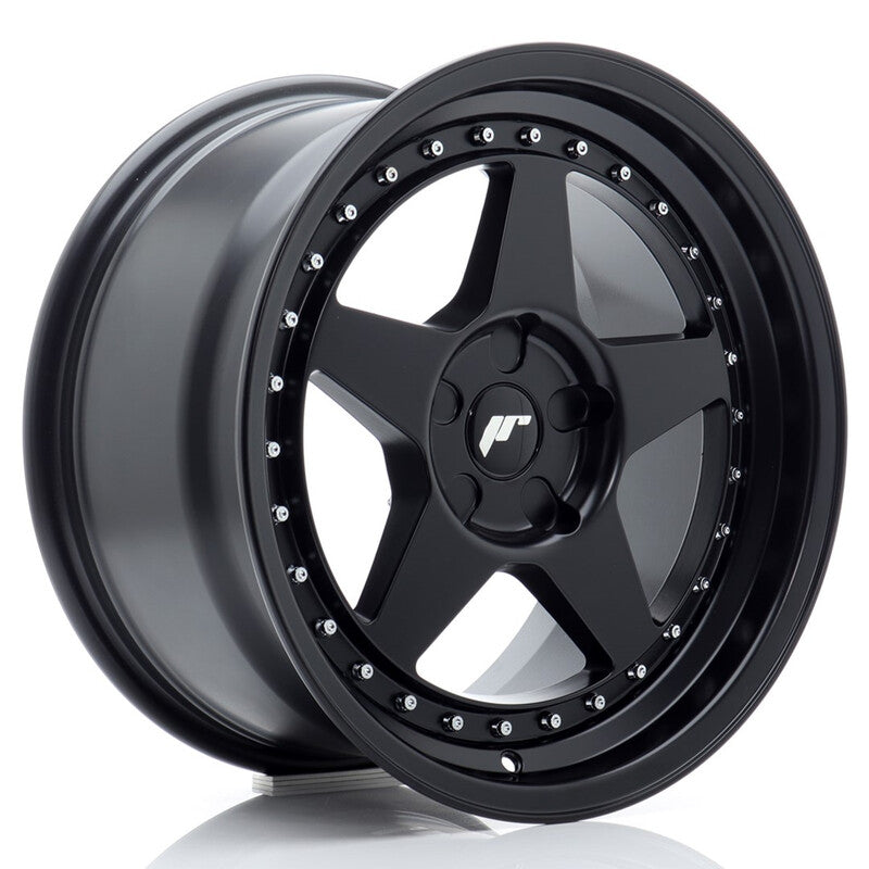 Cerchio Japan Racing JR-6 9x17 foratura su misura 5 fori ET20-35 - Nero opaco