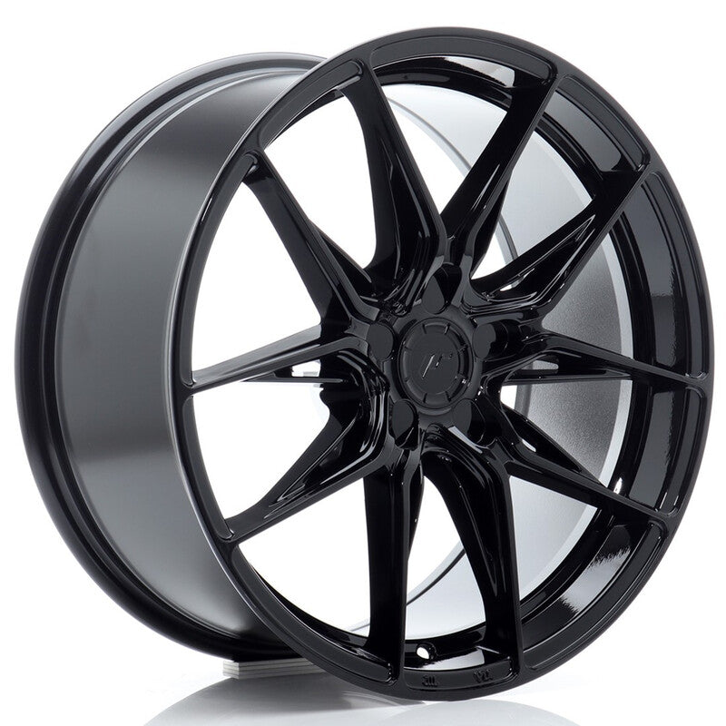 Carica immagine in Galleria Viewer, Cerchio Japan Racing JR-44 8x18 foratura su misura 5 fori ET20-42 - Nero lucido
