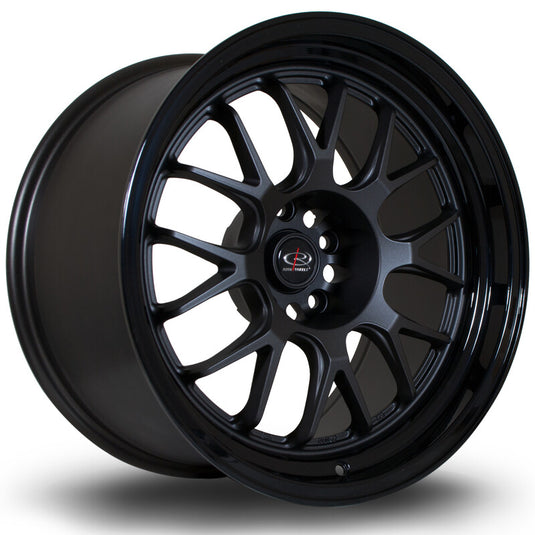 Cerchio Rota MXR 10x18 5x114.3 ET12 - Gunmetal con bordo nero lucido