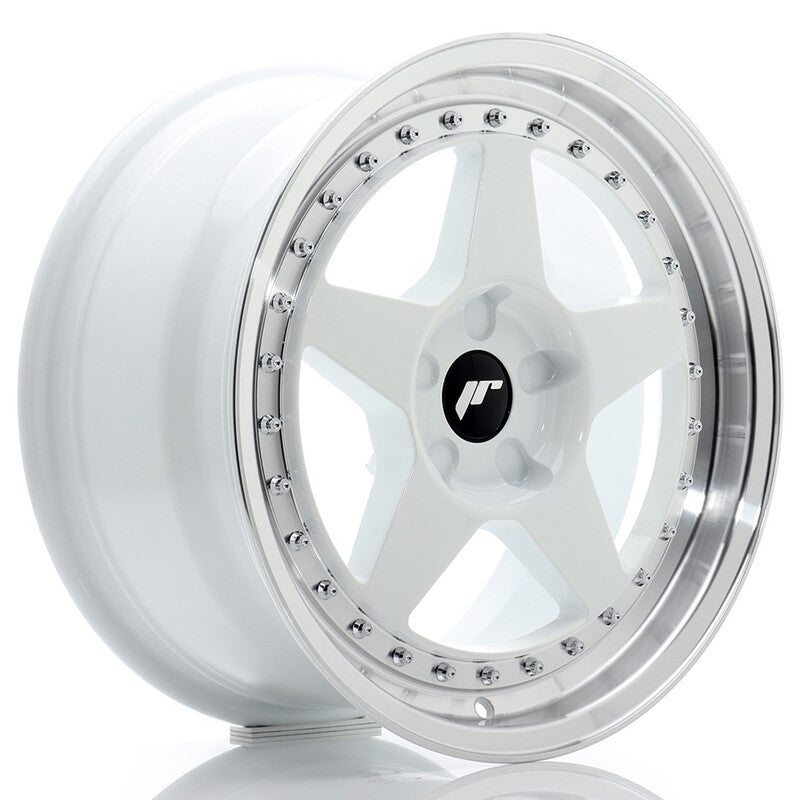 Carica immagine in Galleria Viewer, Cerchio Japan Racing JR-6 8x17 foratura su misura 5 fori ET20-35 - Bianco
