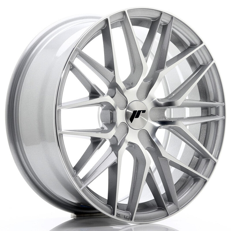 Cerchio Japan Racing JR-28 7,5x18 foratura su misura 4/5 fori ET20-40 - Argento lucidato
