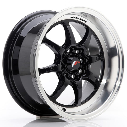 Cerchio Japan Racing TF-2 7,5x15 4x100/4x114.3 ET10 - Nero lucido