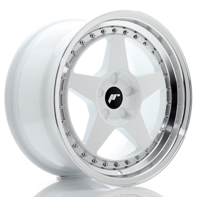 Cerchio Japan Racing JR-6 9x17 foratura su misura 5 fori ET20-35 - Bianco