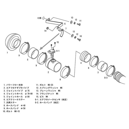 Aspirazione Diretta HKS Super Power Flow per Subaru Impreza GDB (C-G) (02-07)