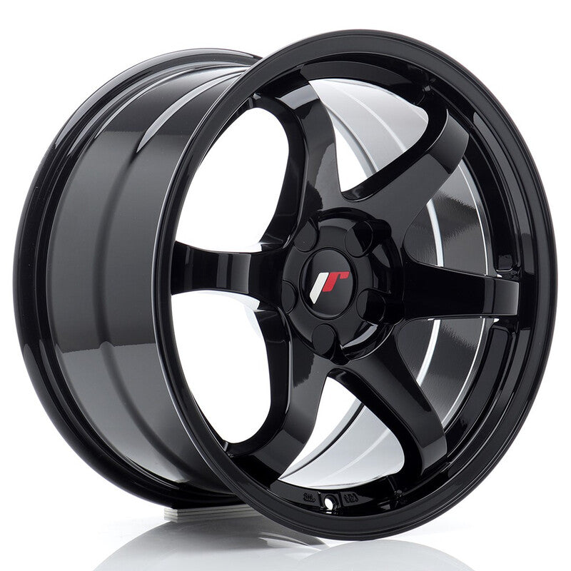 Cerchio Japan Racing JR-3 Extreme Concave 9x17 foratura su misura 5 fori ET20-35 - Nero lucido
