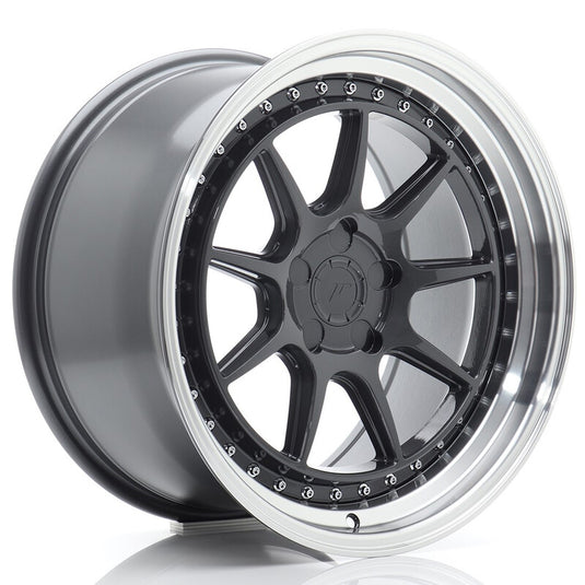 Cerchio Japan Racing JR-47 9,5x18 foratura su misura 5 fori ET15-35 - Hyper Gray
