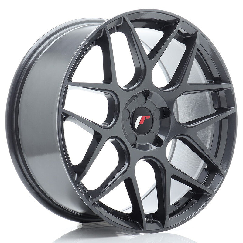 Carica immagine in Galleria Viewer, Cerchio Japan Racing JR-18 8,5x19 foratura su misura 5 fori ET20-45 - Hyper Gray

