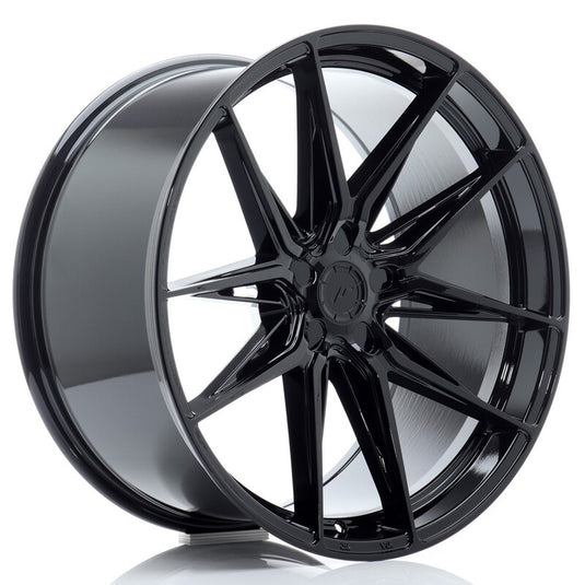 Cerchio Japan Racing JR-44 10,5x21 foratura su misura 5 fori ET15-40 - Nero lucido