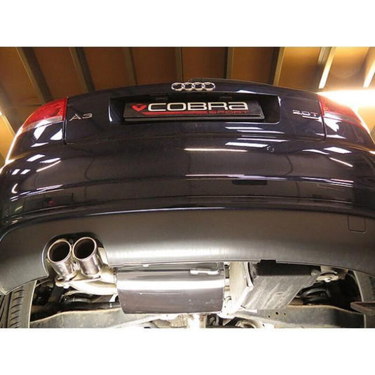 Linea di Scarico "Catback" Cobra per Audi A3 8P 3 Porte, Quattro, 2.0L TFSI (03-12)