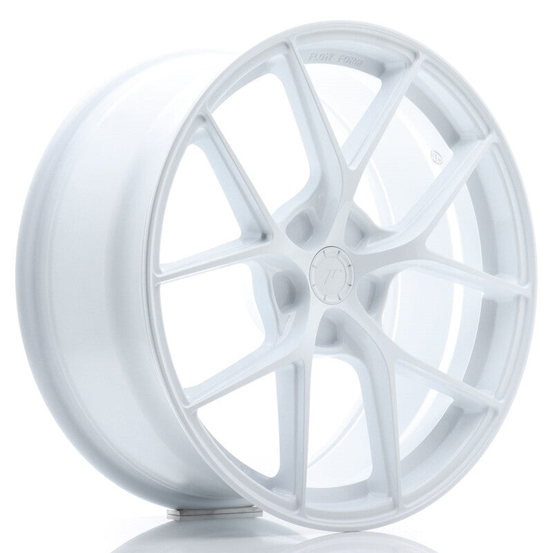 Carica immagine in Galleria Viewer, Cerchio Japan Racing SL-01 Super Light 8,5x19 foratura su misura 5 fori ET20-45 - Bianco
