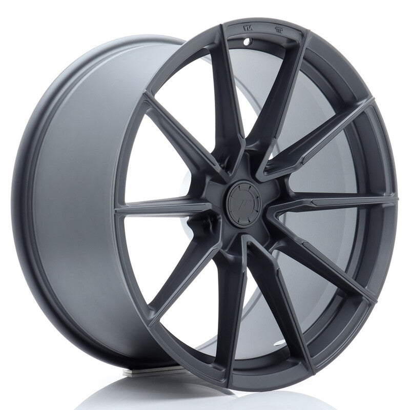Carica immagine in Galleria Viewer, Cerchio Japan Racing SL-02 Super Light 10,5x19 foratura su misura 5 fori ET15-57 - Gunmetal
