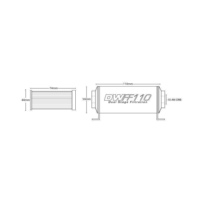 Filtro Benzina Universale Deatschwerks 10 Microns (Dash 8)