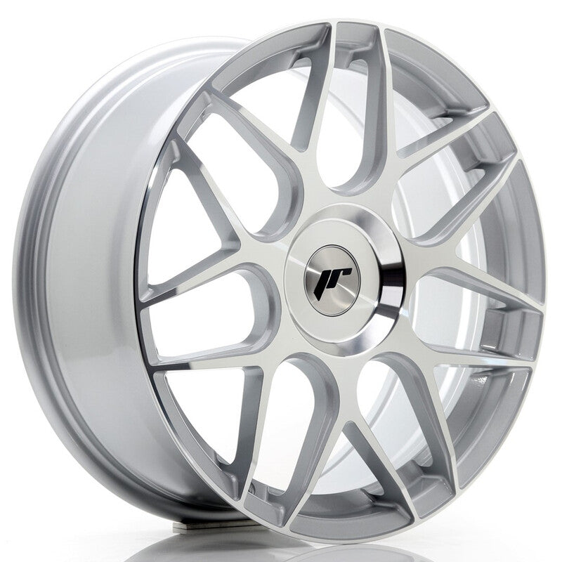 Cerchio Japan Racing JR-18 7,5x18 foratura su misura 4/5 fori ET20-40 - Argento lucidato