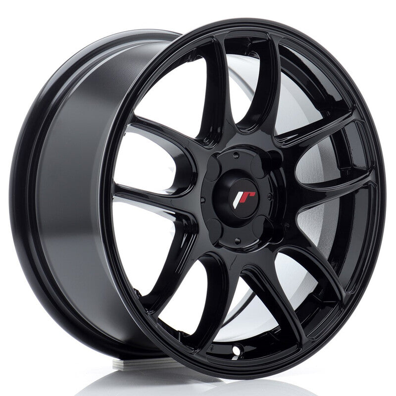 Cerchio Japan Racing JR-29 7x15 foratura su misura 4 fori ET20-42 - Nero lucido