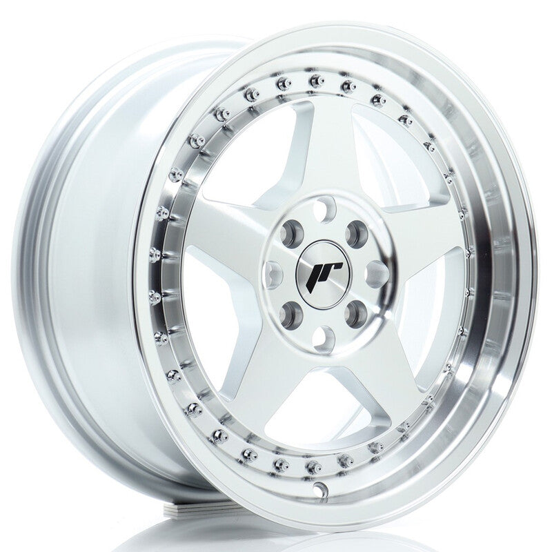 Carica immagine in Galleria Viewer, Cerchio Japan Racing JR-6 7x16 4x100 ET35 - Argento lucidato
