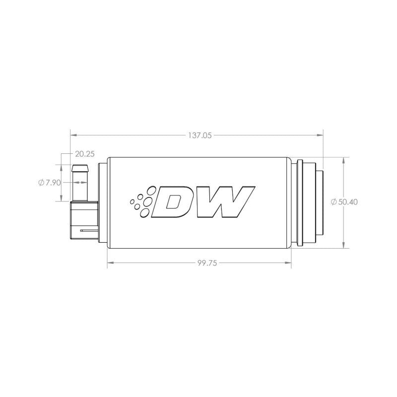 Pompa Benzina Deatschwerks DW340v 340L/h E85 per VW & Audi 1.8T 2WD