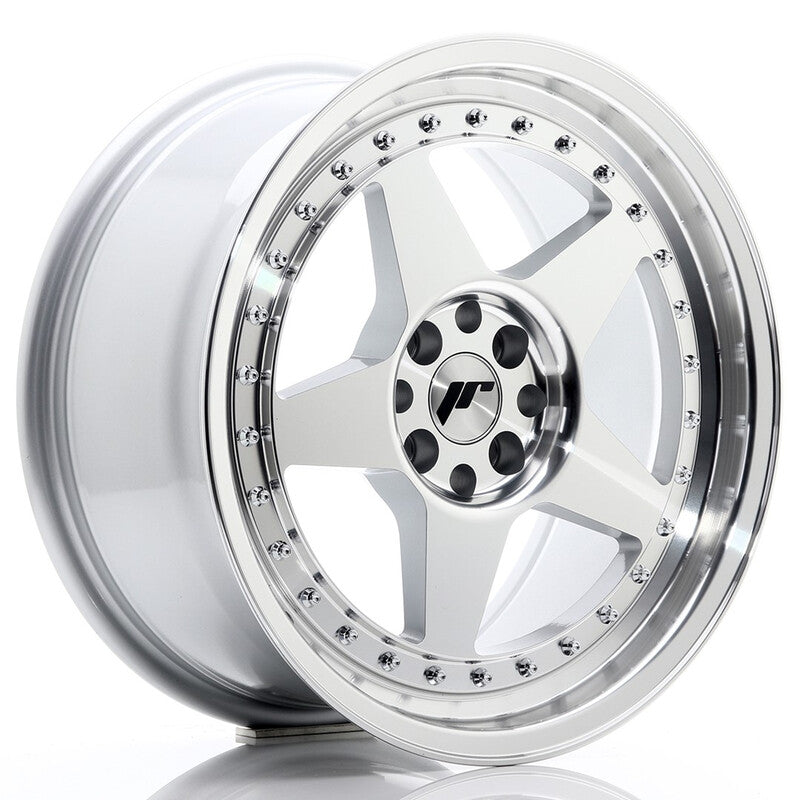 Cerchio Japan Racing JR-6 8x17 4x100/4x114.3 ET35 - Argento lucidato - foro 74,1 mm
