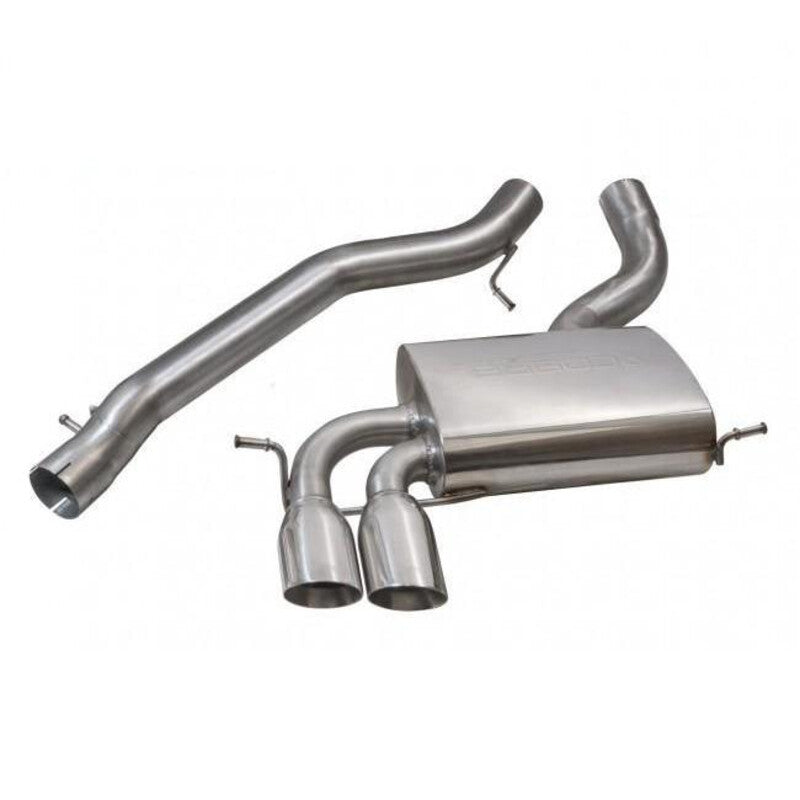 Linea di Scarico "Catback" Cobra per Audi A3 8P 3 Porte, Quattro, 2.0L TFSI (03-12)