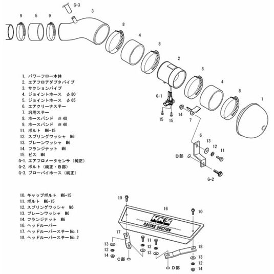 Aspirazione Diretta HKS Racing Suction per Suzuki Swift Sport (12-17)