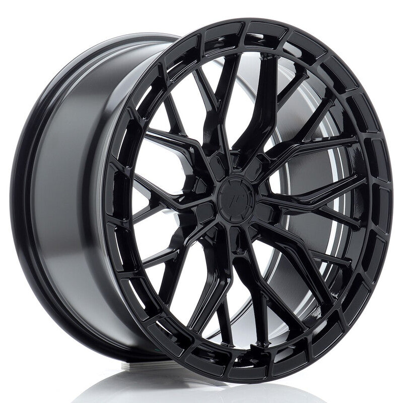 Carica immagine in Galleria Viewer, Cerchio Japan Racing JR-48 9,5x19 foratura su misura 5 fori ET20-45 - Nero lucido
