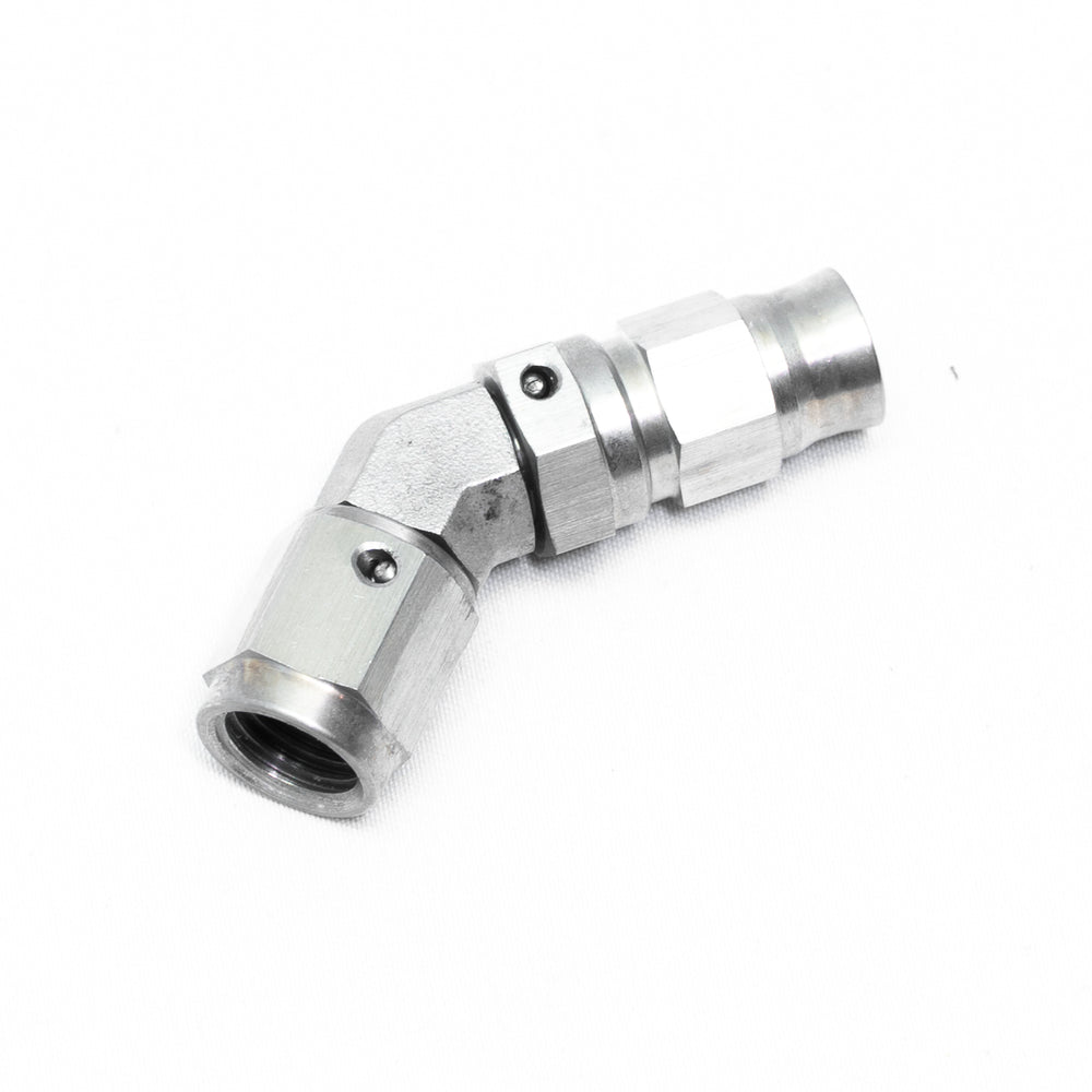 Raccordo a Gomito 45° Femmina M10x1.25 per Tubo Dash 3