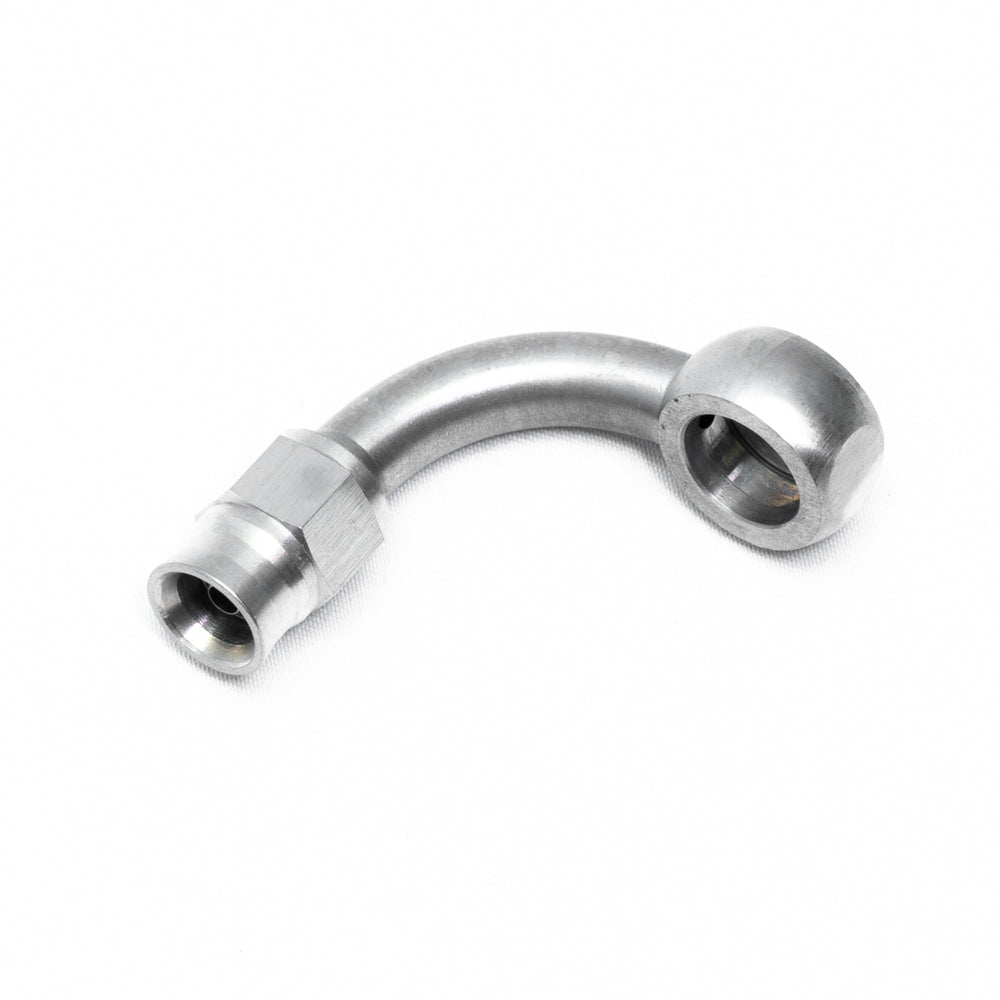 Banjo Femmina a Gomito 90° per Tubo Dash 3 (Ø10.2 mm)