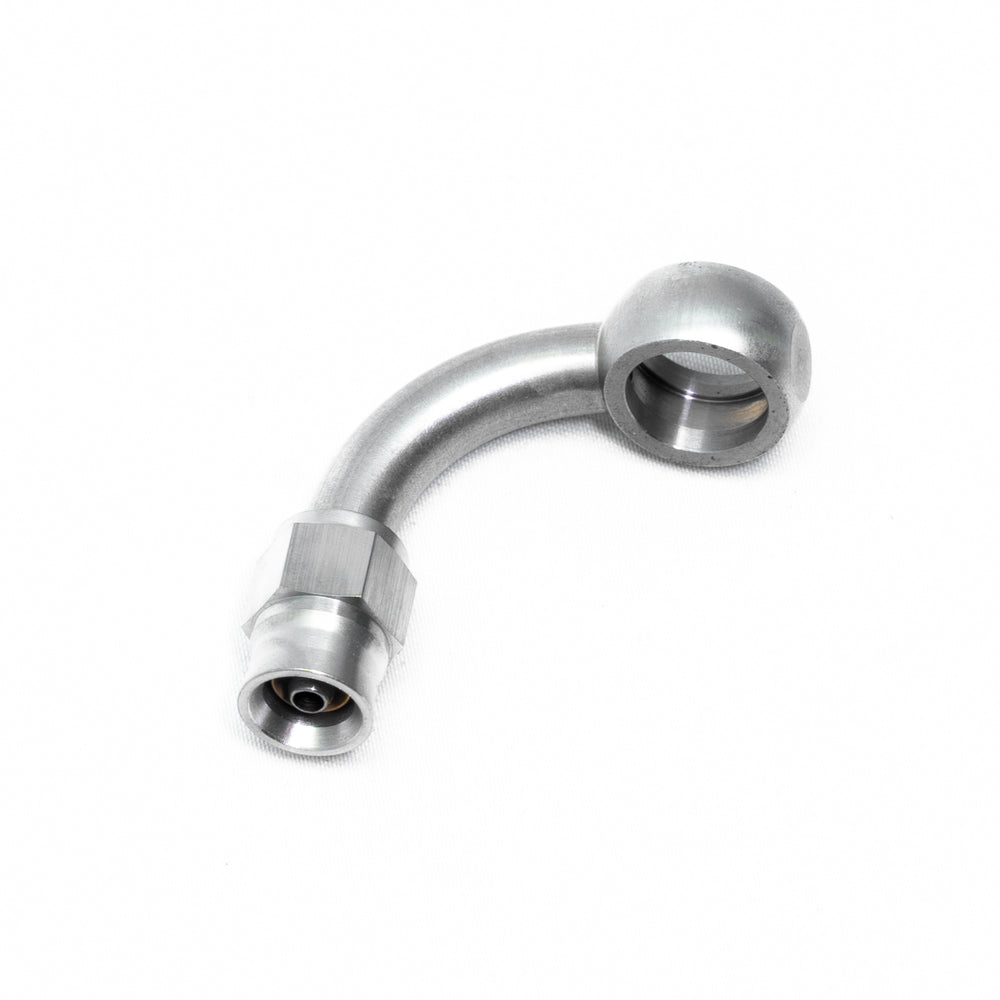 Banjo Femmina a Gomito 90° per Tubo Dash 3 (Ø11.2 mm)
